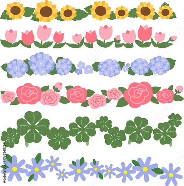 Obraz 라인_꽃_장식