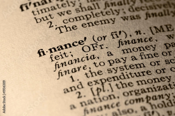 Obraz the word finance
