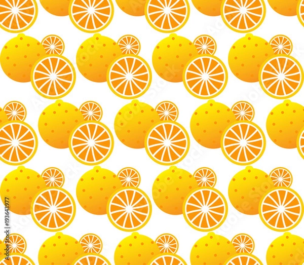 Fototapeta orange fruit pattern vector