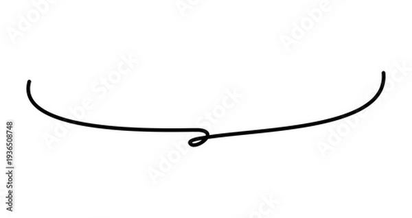 Obraz 細いペンの手書き吹き出し_黒