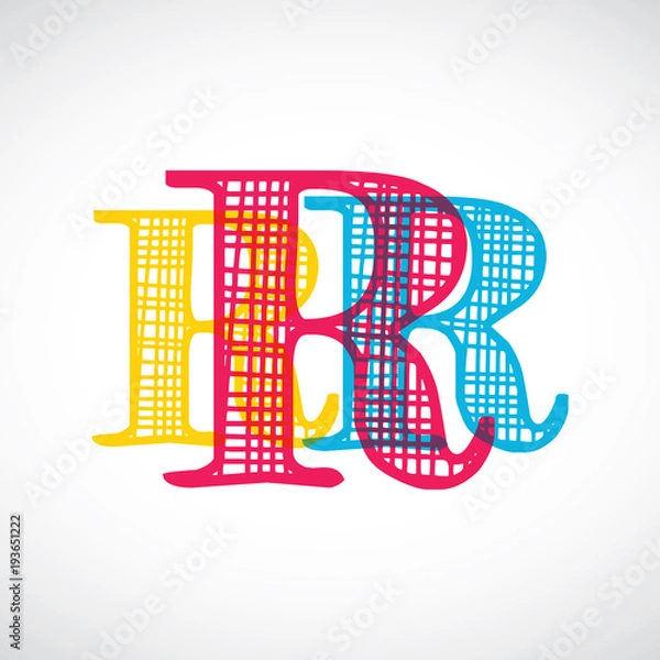 Fototapeta Letter R logo icon design template elements