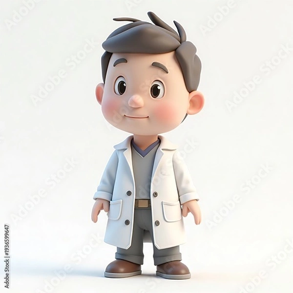 Obraz 粘土スタイル男性医師の人物キャライラスト