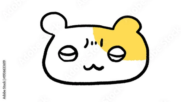 Obraz 眉間にしわの不満そうなハムスター