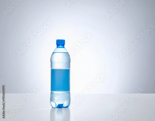 Obraz 음료-물-생수-먹는 샘물-패트병-물병-미네랄워터-라벨-단 하나-흰색 배경