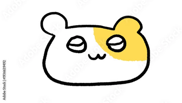 Obraz ゆるい表情のかわいいハムスター顔