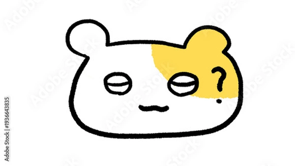 Obraz はてなマーク付きハムスターフェイス