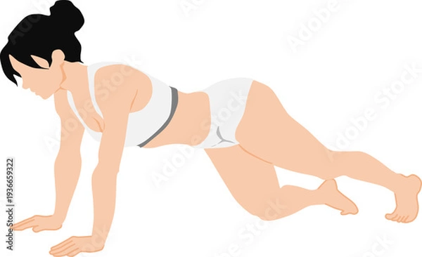 Obraz ダイエットに成功した女性のイラスト