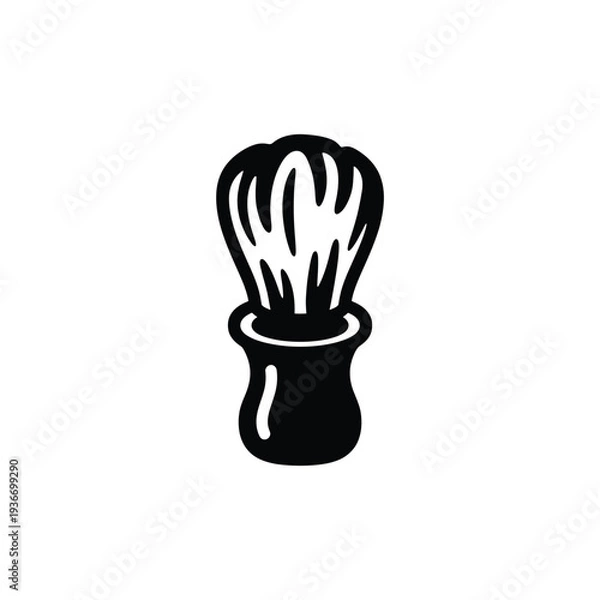 Obraz Shaving Brush Mascot Glyph