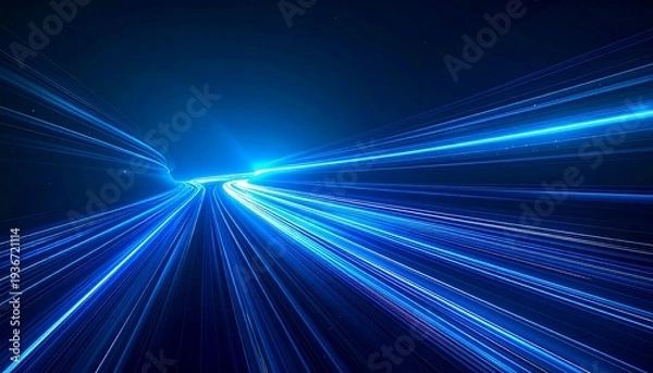 Obraz 高速エネルギーラインが流れるミニマルなテック抽象デザイン背景
