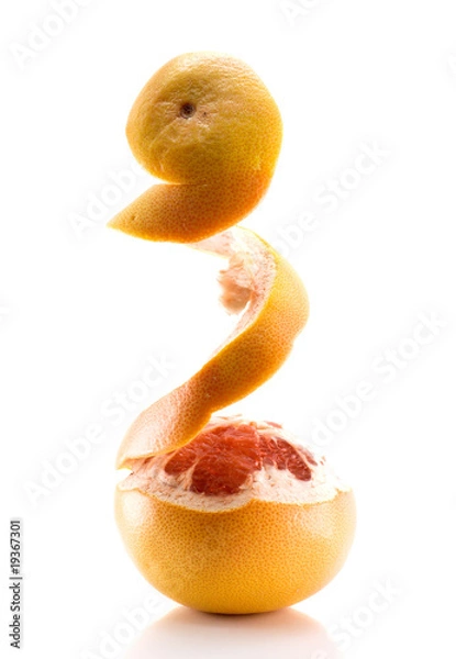Obraz Shelled grapefruit isolated