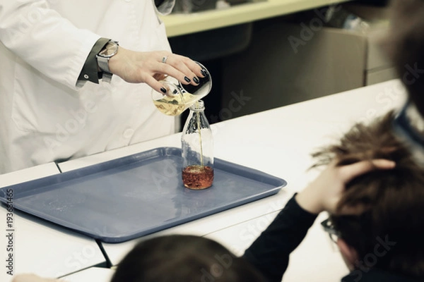 Fototapeta Scientist is making experiment 