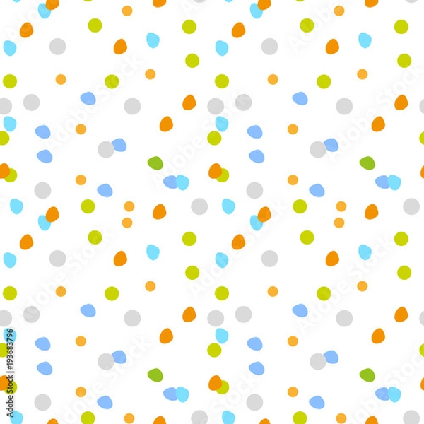 Fototapeta Abstract background with color circles. Seamless pattern