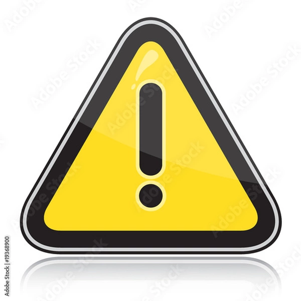 Obraz Yellow triangular other dangers warning sign