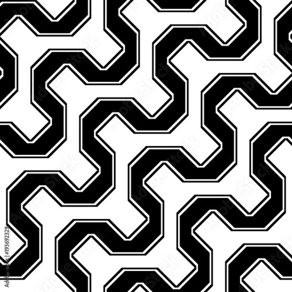 Obraz Design seamless monochrome zigzag pattern