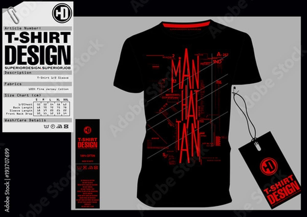 Obraz Stock Vector Illustration: T-Shirt Design / Print Design