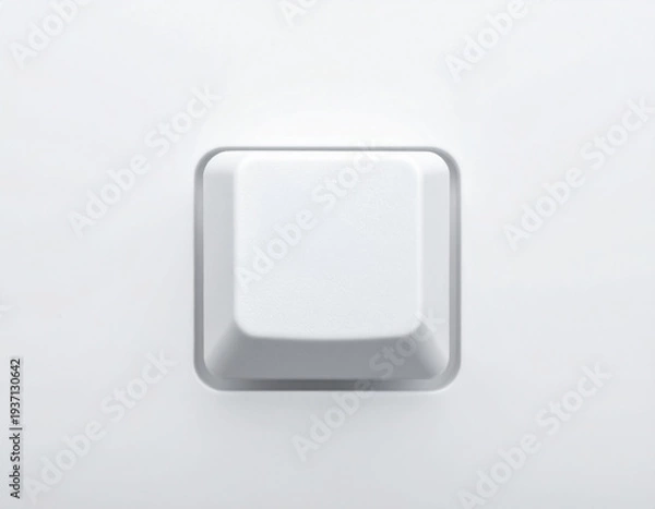 Obraz 키보드-키보드 키-키보드 자판-키캡-무지-비어있는-흰색 버튼-흰색 배경