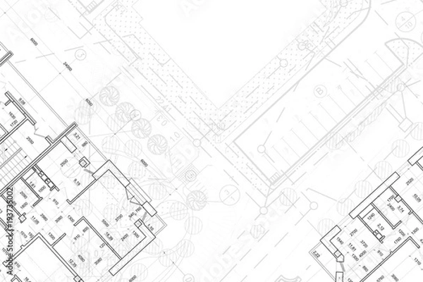 Obraz Architectural drawing- background