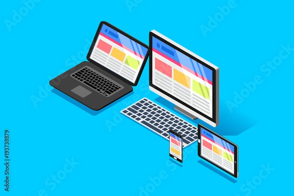 Obraz Web adjustable page view concept