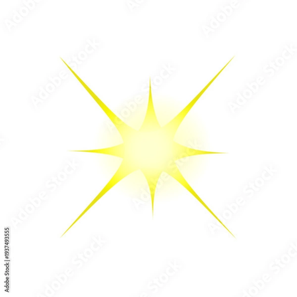 Obraz 黄色のキラキラのイラスト