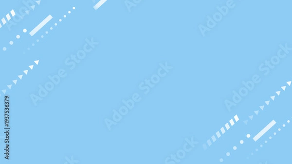 Obraz 幾何学模様の図形が両端に配置された背景イラスト　色背景