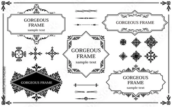 Obraz ロイヤルな装飾フレーム素材セット