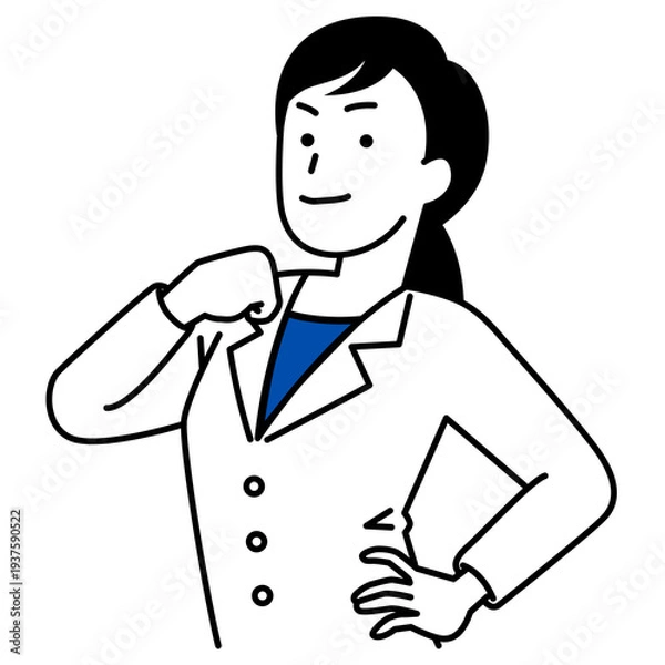 Obraz 胸を張る医師の女性