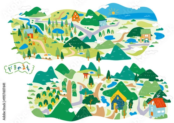 Obraz 山の町挿絵