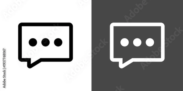 Obraz シンプルな吹き出しのアイコン　入力