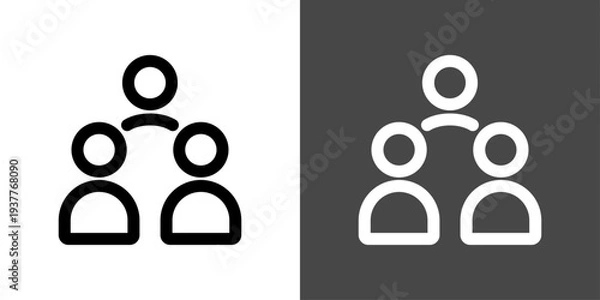 Obraz シンプルな複数の人のアイコン　チーム　グループ