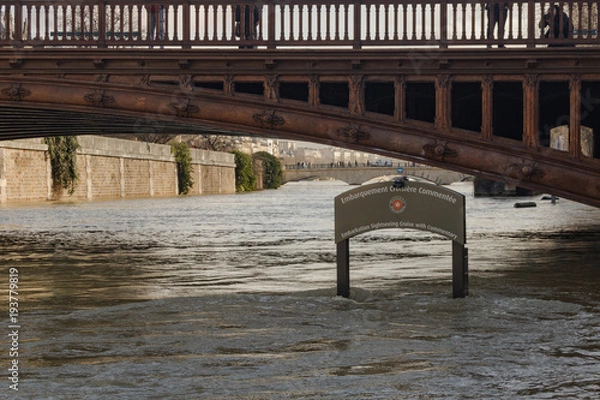 Fototapeta Paris en crue
