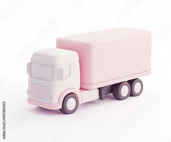 Obraz ピンク色のトラックの模型