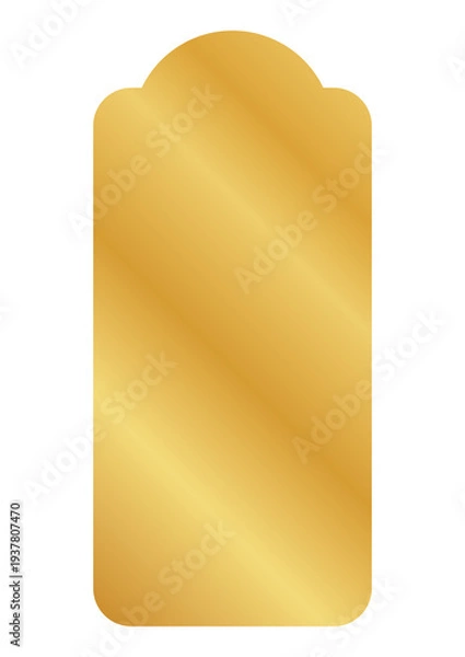 Obraz お祝いやギフト・高級感のあるゴールドのギフトタグ・金色のラベルフレーム・プレミアムな商品見出し