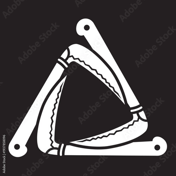 Obraz 日本の伝統的な器物紋の家紋「鎌紋」のイラストベクターデータです