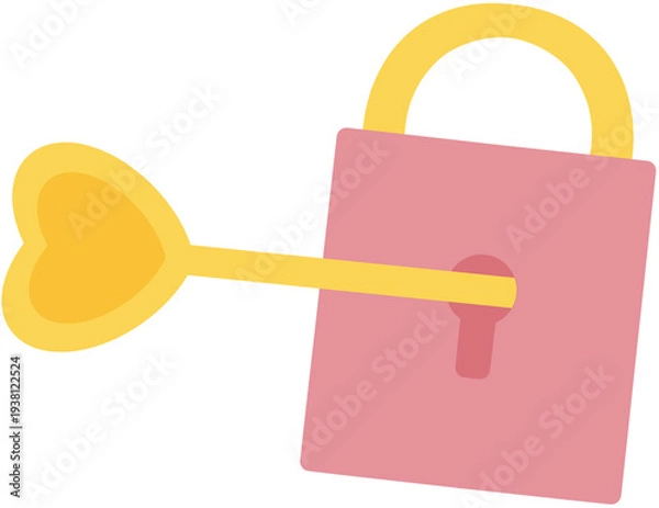 Obraz 하트 열쇠와 자물쇠