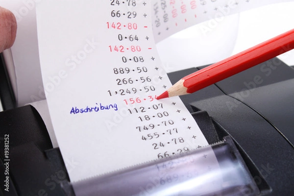 Fototapeta Abrechnung