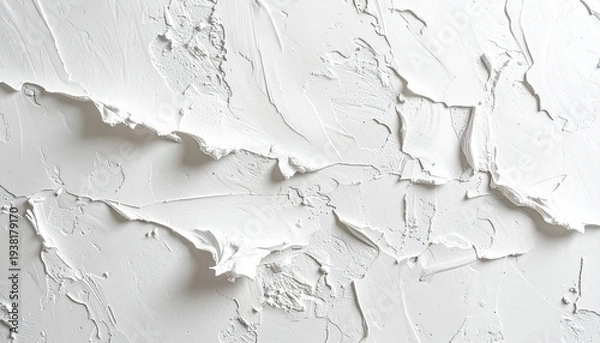 Obraz 微細な凹凸が美しい白い漆喰壁のホリゾンタルクローズアップテクスチャ