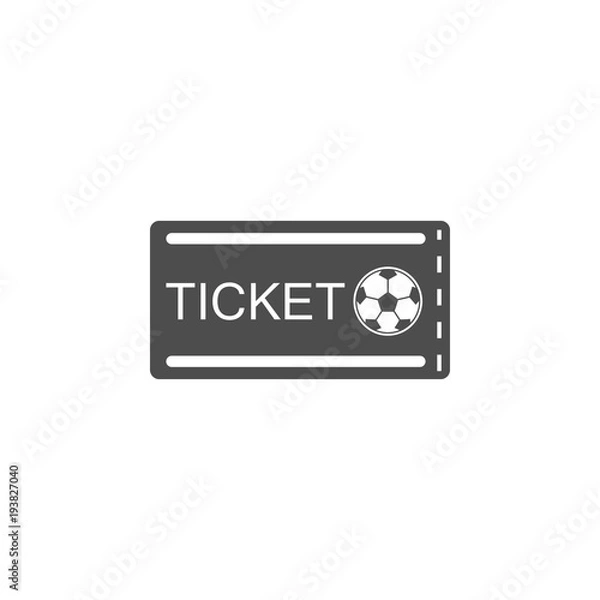 Fototapeta football ticket icon.Element of popular soccer football  icon. Premium quality graphic design. Signs, symbols collection icon for websites, web design,