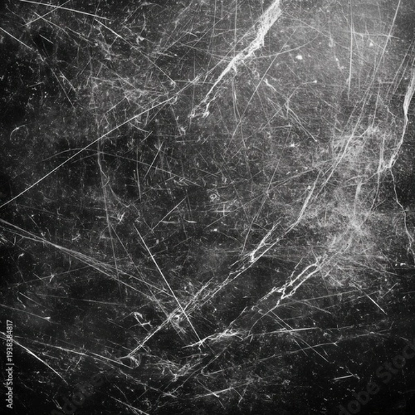 Obraz 傷だらけの黒い表面のテクスチャー。背景やデザイン素材に適したイメージ。