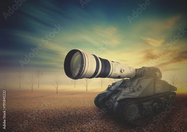 Obraz photomontaje tanke