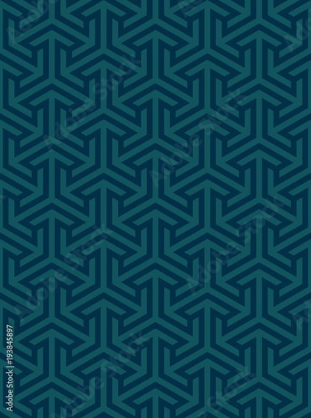 Fototapeta Geometric ornament based on a hexagonal grid