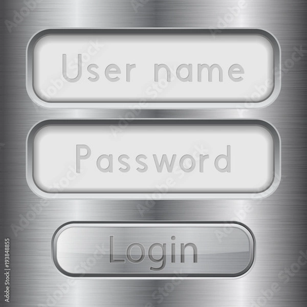 Fototapeta User name and Password windows. Interface elements