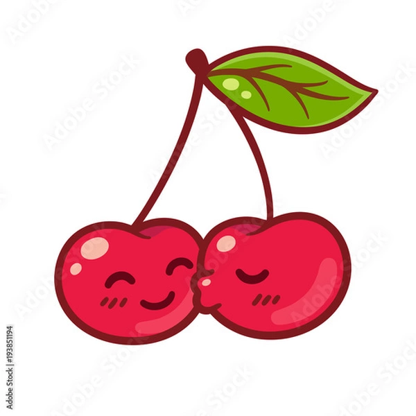 Obraz Kissing cherry couple