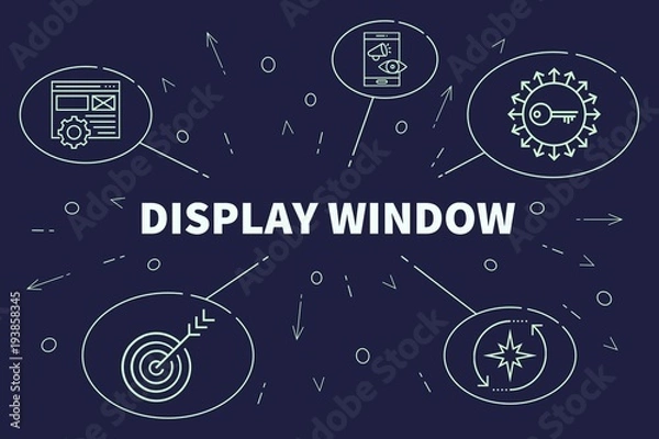 Obraz Conceptual business illustration with the words display window