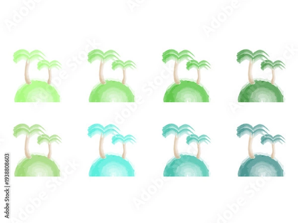 Obraz 水彩風南の島セット