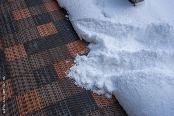 Obraz 雪道の風景