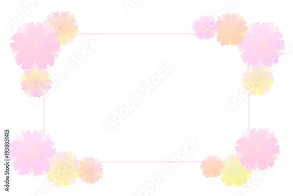Obraz 春のピンクの花のフレーム