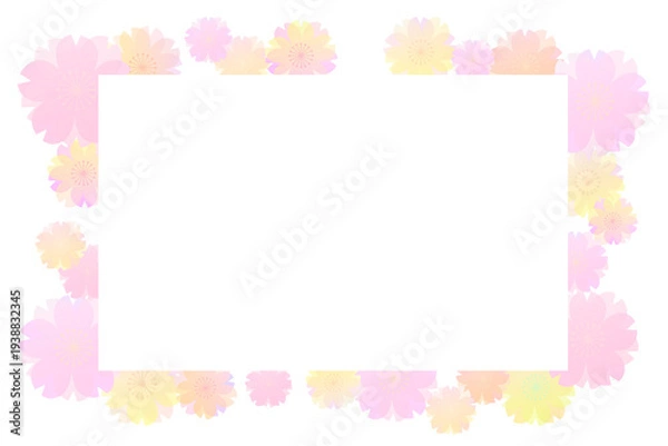 Obraz 春のピンクの花のフレーム背景