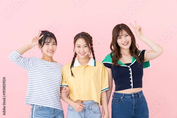 Obraz 陽気な若い女性