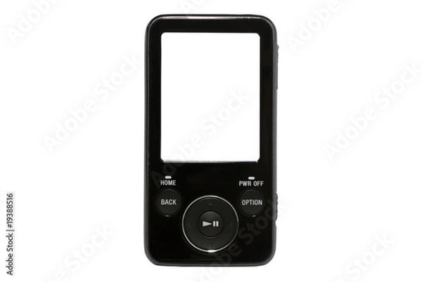 Obraz black mp3 player isolated