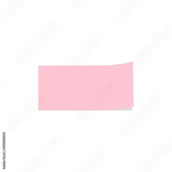 Obraz ピンクの付箋 シンプル 影付き